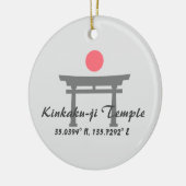 Kinkaku-ji-tempel Breedtegraad Lengtegraad Keramisch Ornament (Links)