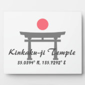 Kinkaku-ji Temple Latitude Longitude Fotoplaat (Voorkant)