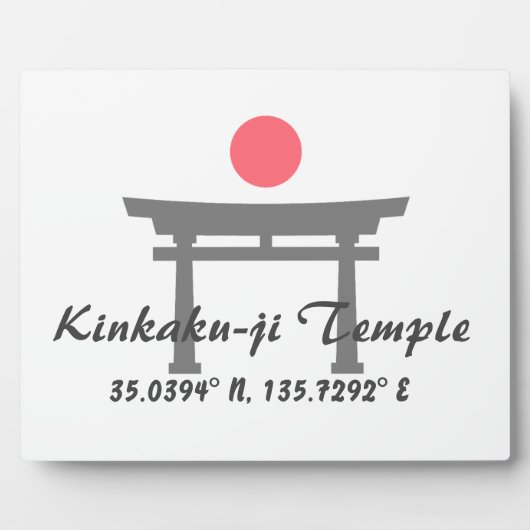 Kinkaku-ji Temple Latitude Longitude Fotoplaat (Voorkant)