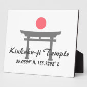 Kinkaku-ji Temple Latitude Longitude Fotoplaat (Zijkant)