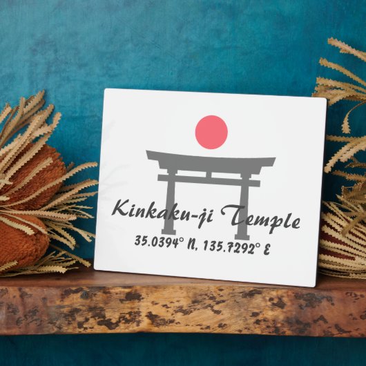 Kinkaku-ji Temple Latitude Longitude Fotoplaat (Zijkant)