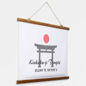 Kinkaku-ji Temple Latitude Longitude Hangend Wandkleed (Gebogen)