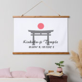 Kinkaku-ji Temple Latitude Longitude Hangend Wandkleed (Slaapkamer)