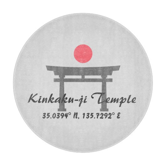 Kinkaku-ji Temple Latitude Longitude Snijplank (Voorkant)