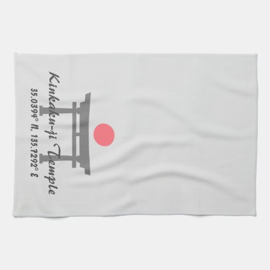 Kinkaku-ji Temple Latitude Longitude Theedoek (Horizontaal)