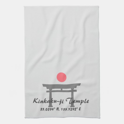 Kinkaku-ji Temple Latitude Longitude Theedoek (Verticaal)