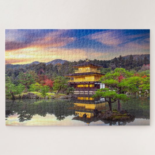 Kinkaku-ji Zen Temple Kyoto Japan Sunset Travel Legpuzzel (Horizontaal)