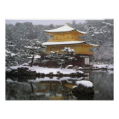 Kinkaku Snow Foto Afdruk (Voorkant)