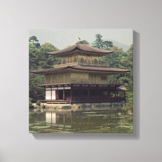 Kinkaku-tempel gewijd aan het geheugen canvas afdruk (Voorkant)