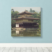 Kinkaku-tempel gewijd aan het geheugen canvas afdruk (Insitu (Houten vloer))