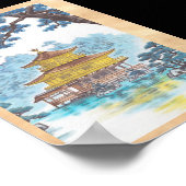 Kinkakuji Temple Kamei Tobei japanse landschapskun Poster (Hoek)