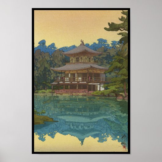 Kinkakuji Temple Yoshida Hiroshi shin hanga art Poster (Voorkant)