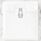 Kinkalow Cat Cartoon Ronde Sticker (Tas)