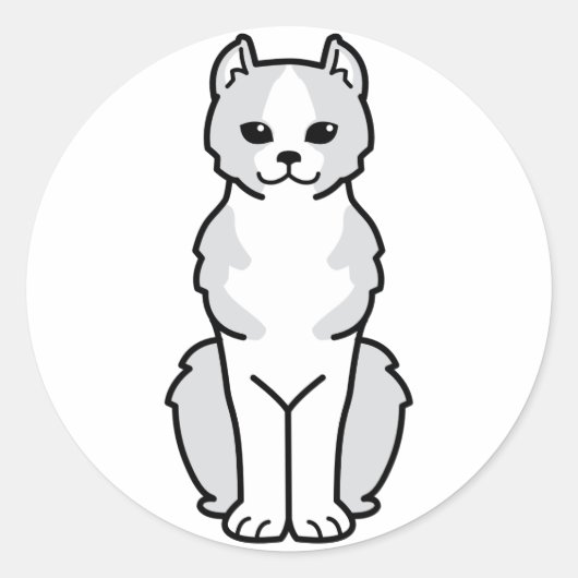 Kinkalow Cat Cartoon Ronde Sticker (Voorkant)