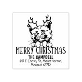 Kinkalow Cat Retouradres Kerst Rubberstempel (Afrduk)