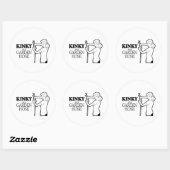 KINKY ALS EEN TUINSLANG RONDE STICKER (Vel)