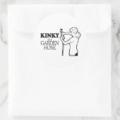 KINKY ALS EEN TUINSLANG RONDE STICKER (Tas)