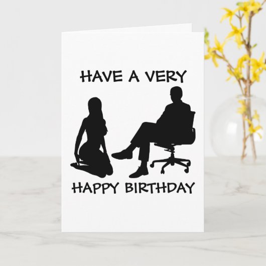 KINKY BIRTHDAY-Wenskaarten voor WIFE Kaart (Gele Bloem)