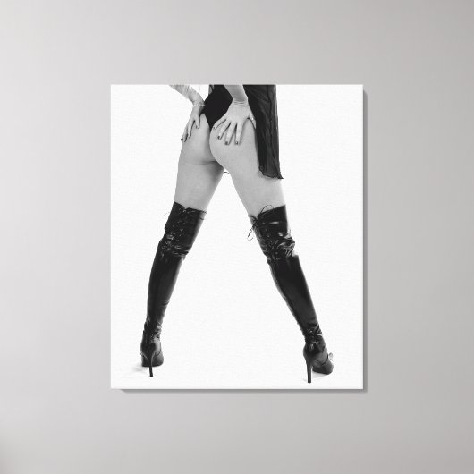 Kinky Black boots Canvas Afdruk (Voorkant)