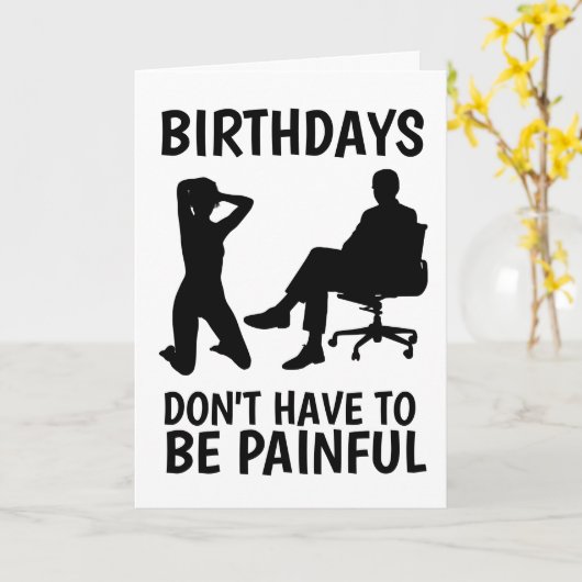 KINKY D/s VERJAARDAGSKAARTEN voor haar Kaart (Gele Bloem)