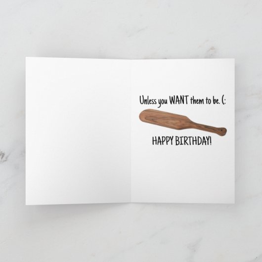 KINKY D/S VERJAARDAGSKAARTEN VOOR HAAR VROUW KAART (Binnen)