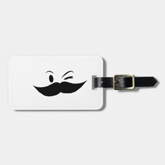 Kinky Mustache Bagagelabel (Voorkant horizontaal)