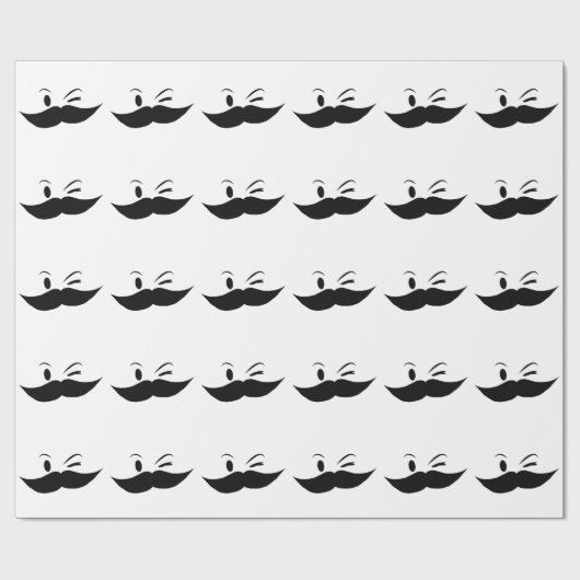 Kinky Mustache Cadeaupapier (Vlak)