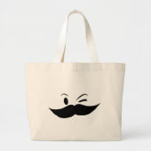Kinky Mustache Grote Tote Bag (Voorkant)