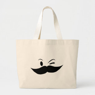 Kinky Mustache Grote Tote Bag