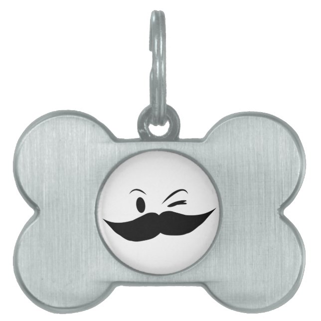 Kinky Mustache Huisdieren Naamplaatje (voorkant)