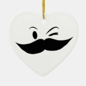 Kinky Mustache Keramisch Ornament (Voorkant)