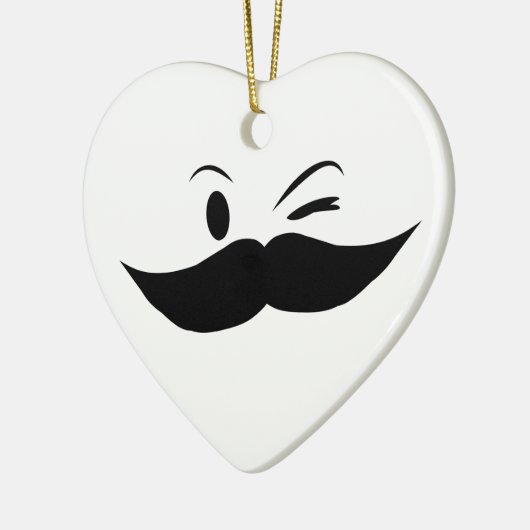 Kinky Mustache Keramisch Ornament (Links)