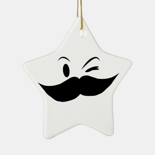 Kinky Mustache Keramisch Ornament (Rechts)
