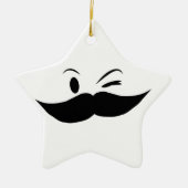 Kinky Mustache Keramisch Ornament (Voorkant)