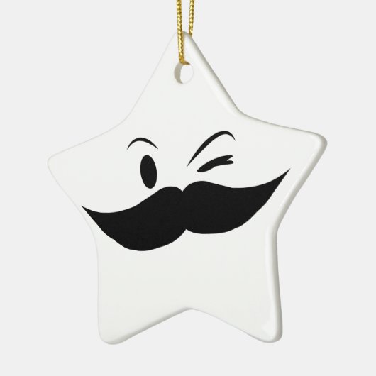 Kinky Mustache Keramisch Ornament (Links)