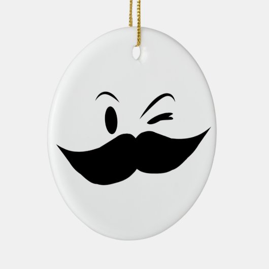 Kinky Mustache Keramisch Ornament (Rechts)