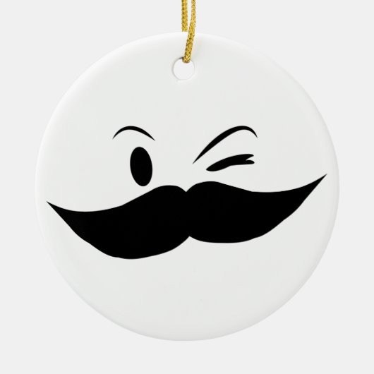 Kinky Mustache Keramisch Ornament (Voorkant)