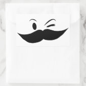 Kinky Mustache Rechthoekige Sticker (Tas)