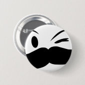 Kinky Mustache Ronde Button 5,7 Cm (Voorkant /achterkant)