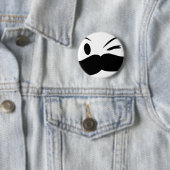 Kinky Mustache Ronde Button 5,7 Cm (In situ)