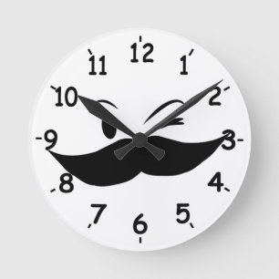 Kinky Mustache Ronde Klok
