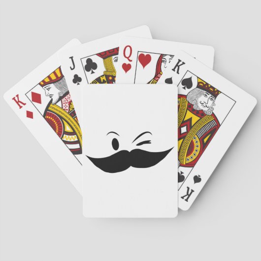 Kinky Mustache Speelkaarten (Achterkant)
