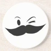 Kinky Mustache Zandsteen Onderzetter (Voorkant)