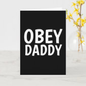 Kinky OBEY DADDY Romantic Wenskaart Kaart (Gele Bloem)