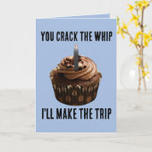 KINKY ROMANTIC FUNNY CRACK WHIP BIRTHDAY KAART (Gele Bloem)