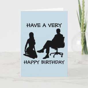 KINKY VERJAARDAG KAART VOOR ONDERDANIG HAAR VROUW