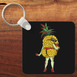 Kinky volwassen swinger fruitige ananas sleutelhanger