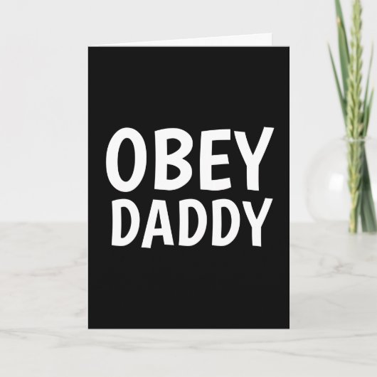 Kinky Wenskaarten, OBEY DADDY Kaart (Voorkant)