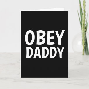 Kinky Wenskaarten, OBEY DADDY Kaart
