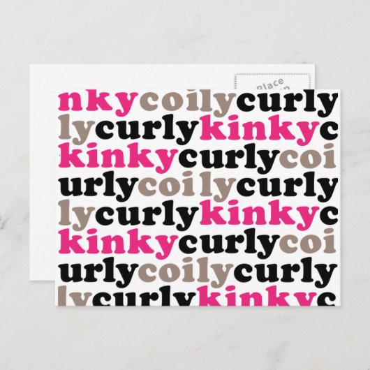 kinkycurlycoproteïne briefkaarten (Voorkant / Achterkant)